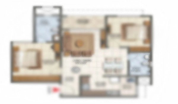 Sobha Hennur 1 BHK floor plan
