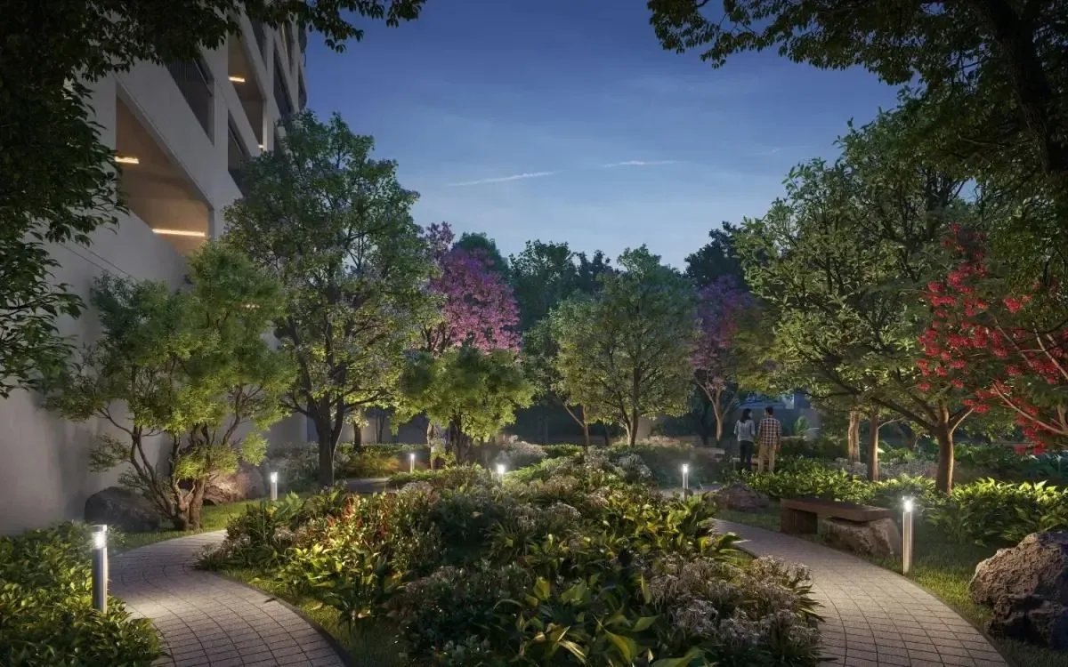 Sobha Hennur landscaped garden amenity